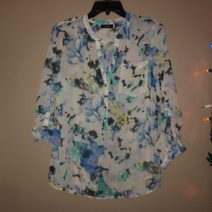 Apt.9 Sheer Floral Blouse